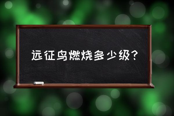 钳子先生怎么获得 远征鸟燃烧多少级？