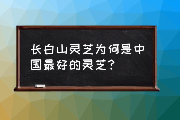 长白山灵芝有什么作用 长白山灵芝为何是中国最好的灵芝？