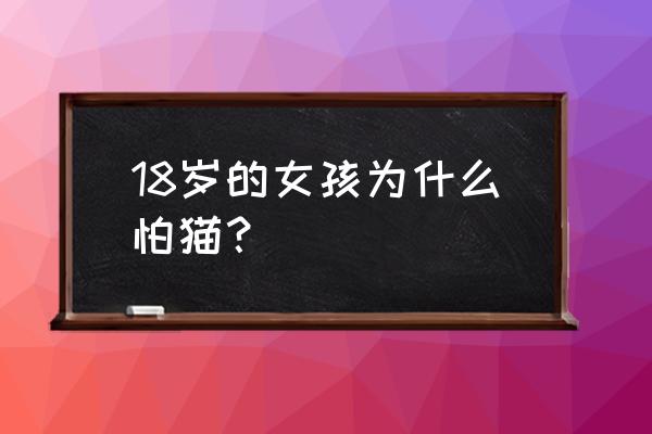 18岁孩子攻击性 18岁的女孩为什么怕猫？