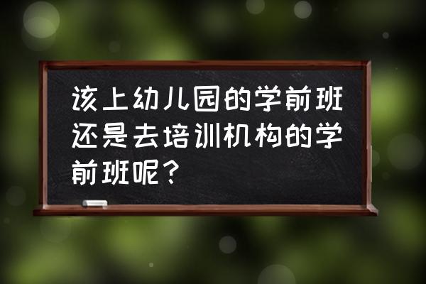 宝宝上幼儿园是学习好还是玩好 该上幼儿园的学前班还是去培训机构的学前班呢？