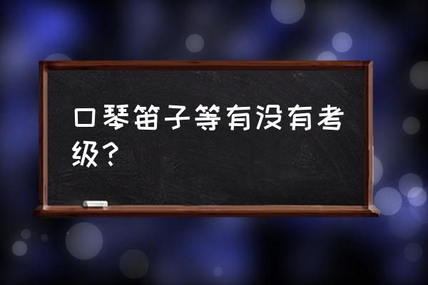 笛子专业级考级 口琴笛子等有没有考级？