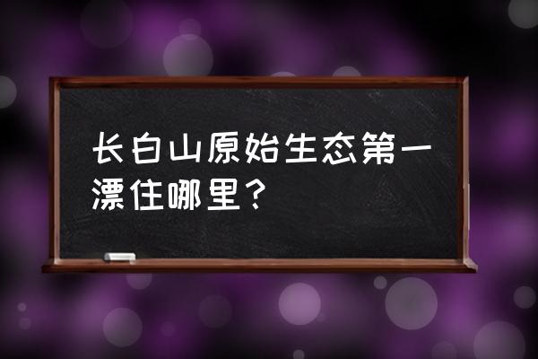 冬天长白山住宿哪里最合适 长白山原始生态第一漂住哪里？