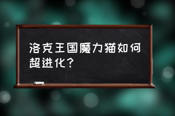 洛克王国魔力卡 洛克王国魔力猫如何超进化？